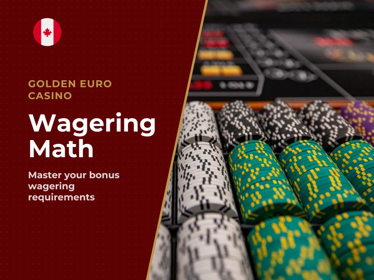 Wagering mathematics a worked example. If