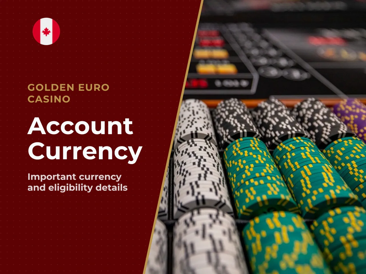 Quick currency and eligibility snapshot, read