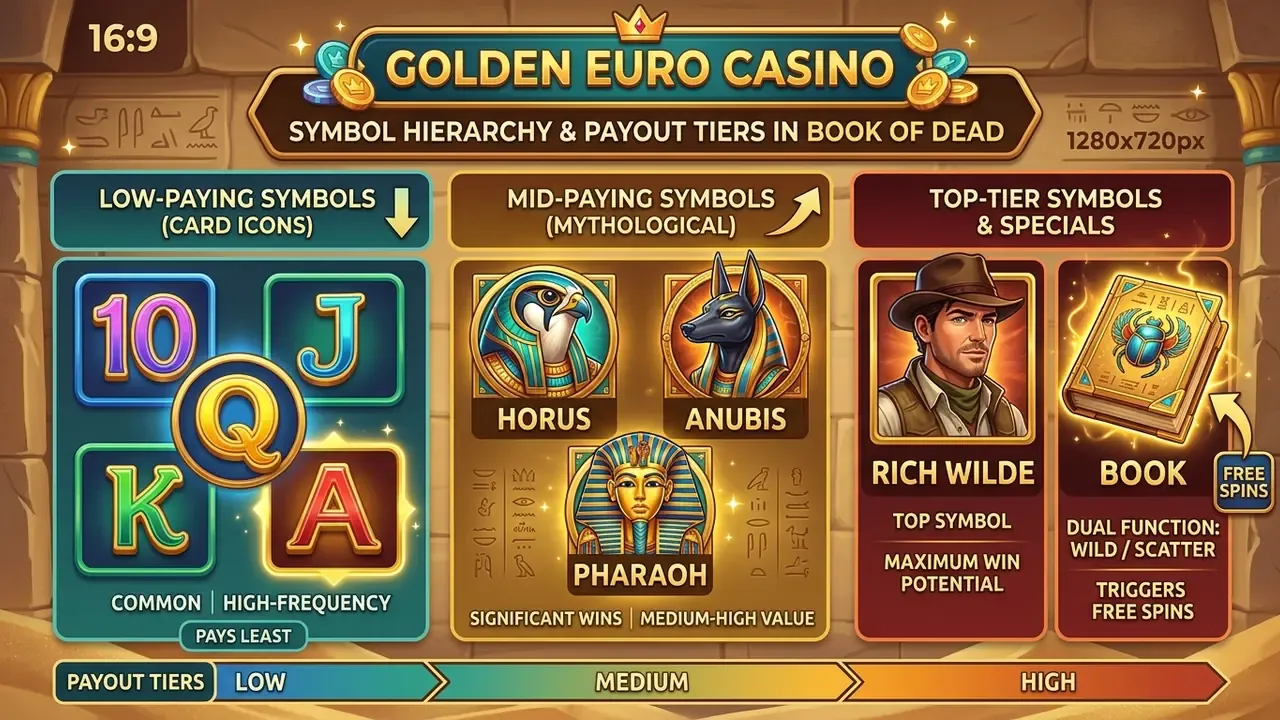 book of dead slot symbol payouts and wild scatter guide